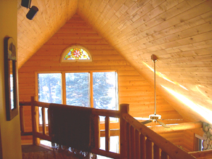 View over loft from upstairs bedroom entrance